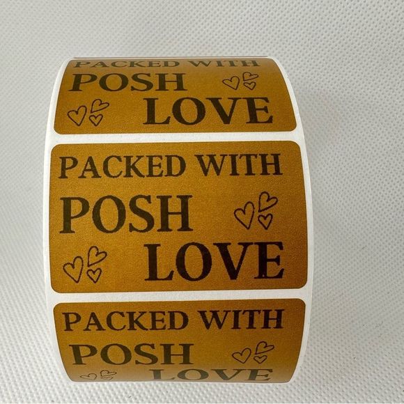 100 Posh Love Stickers | Shipping Supplies | thank you stickers NEW - Picture 4 of 9
